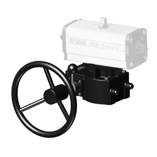 กล่องเกียร์มือหมุนเหล็กหล่อพร้อมระบบคลัตช์แยก (Declutchable)